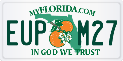FL license plate EUPM27