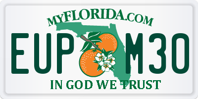 FL license plate EUPM30