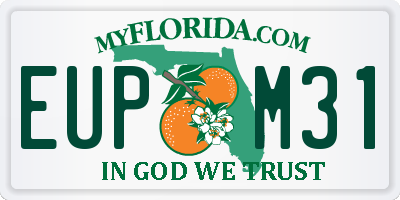 FL license plate EUPM31