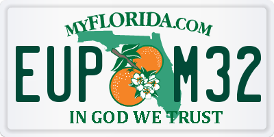 FL license plate EUPM32