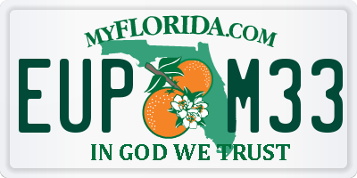 FL license plate EUPM33