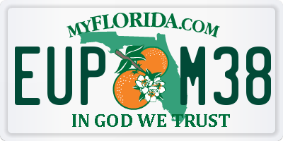 FL license plate EUPM38