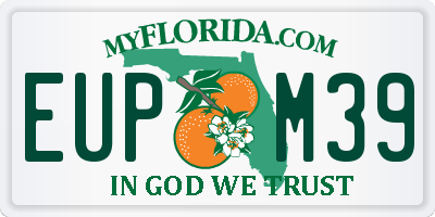 FL license plate EUPM39