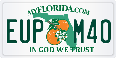 FL license plate EUPM40