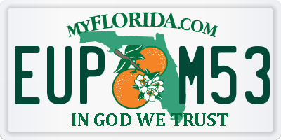 FL license plate EUPM53