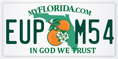 FL license plate EUPM54