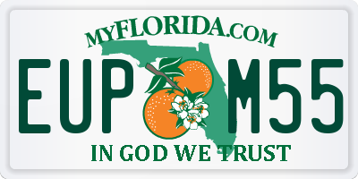 FL license plate EUPM55