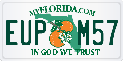 FL license plate EUPM57