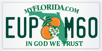 FL license plate EUPM60