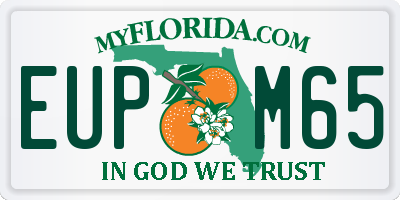 FL license plate EUPM65