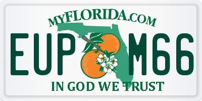 FL license plate EUPM66