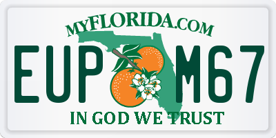 FL license plate EUPM67