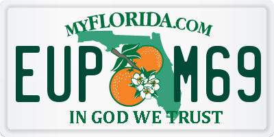 FL license plate EUPM69