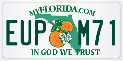 FL license plate EUPM71