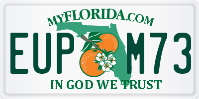 FL license plate EUPM73