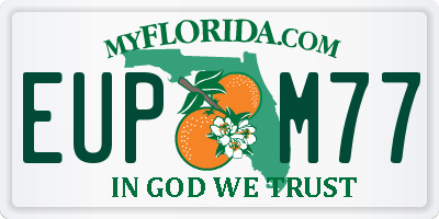 FL license plate EUPM77