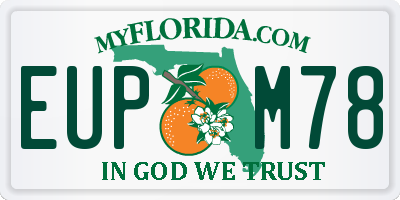 FL license plate EUPM78