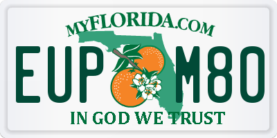 FL license plate EUPM80