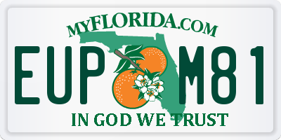 FL license plate EUPM81