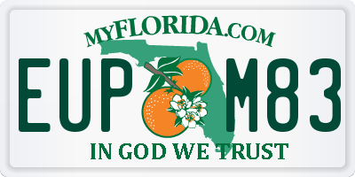 FL license plate EUPM83