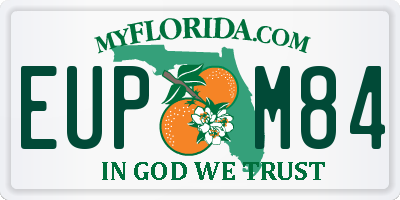 FL license plate EUPM84