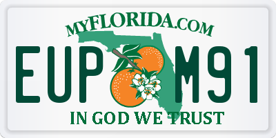 FL license plate EUPM91