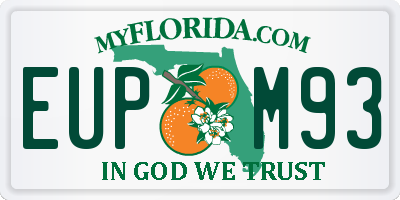 FL license plate EUPM93