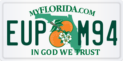 FL license plate EUPM94