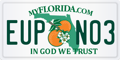 FL license plate EUPN03