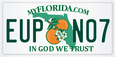 FL license plate EUPN07