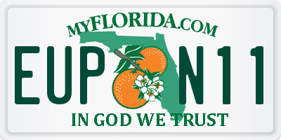 FL license plate EUPN11