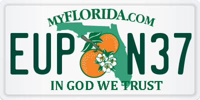 FL license plate EUPN37