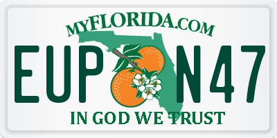 FL license plate EUPN47
