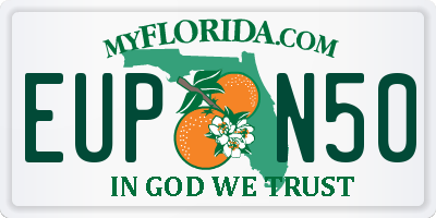 FL license plate EUPN50