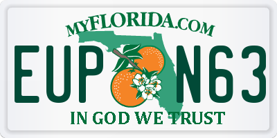 FL license plate EUPN63
