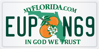 FL license plate EUPN69