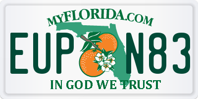 FL license plate EUPN83