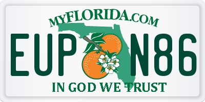 FL license plate EUPN86