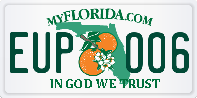 FL license plate EUPO06