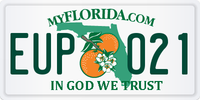FL license plate EUPO21