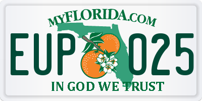 FL license plate EUPO25