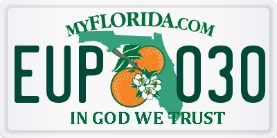 FL license plate EUPO30