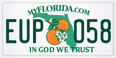 FL license plate EUPO58