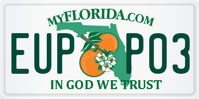 FL license plate EUPP03