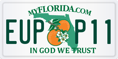 FL license plate EUPP11