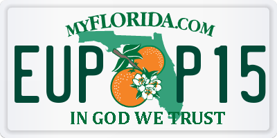 FL license plate EUPP15