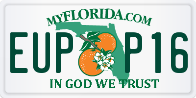 FL license plate EUPP16