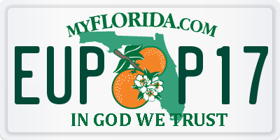 FL license plate EUPP17