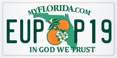 FL license plate EUPP19