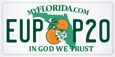 FL license plate EUPP20